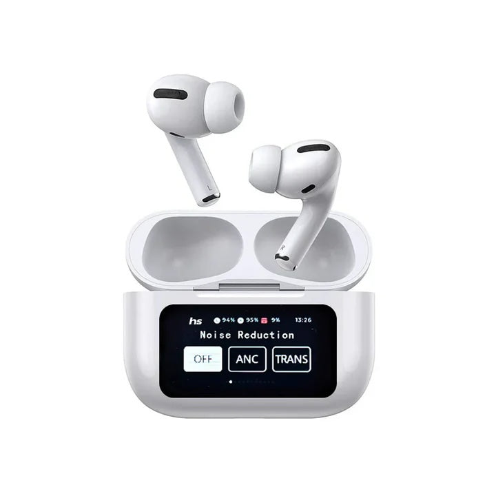 White A9 Pro ANC AirPods with Screen | Bluetooth 5.4