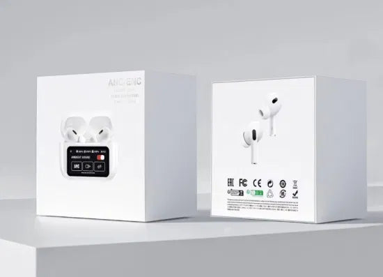 White A9 Pro ANC AirPods with Screen | Bluetooth 5.4